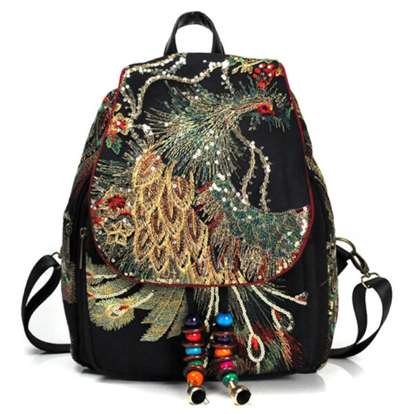 New female bag peacock embroidered bag - Image 5
