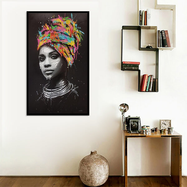 Turban African woman canvas painting - Image 4