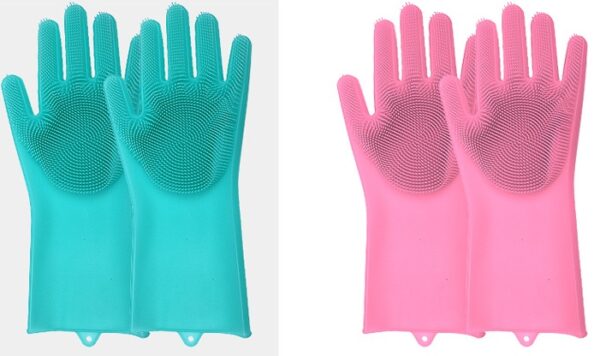 Silicone Heat-resistant Cleaning Brush Scrubbing Gloves - Image 10