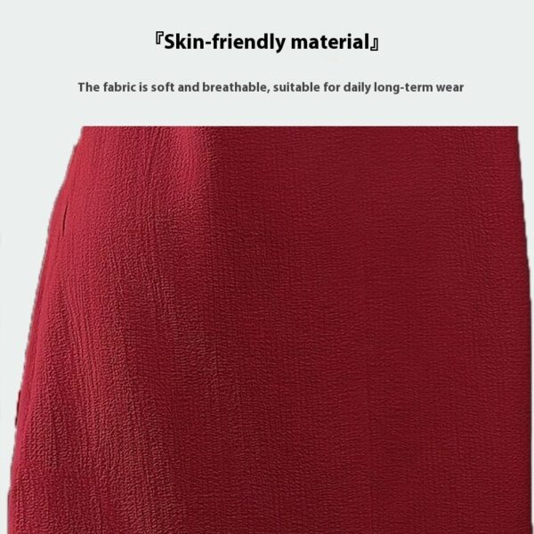 Round Neck Short Sleeve Loose Women's Wear Dress - Image 4